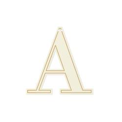 Light chipboard letter A, serif, 5pcs