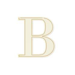 Light chipboard letter B, serif, 5pcs