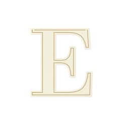 Light chipboard letter E, serif, 5pcs