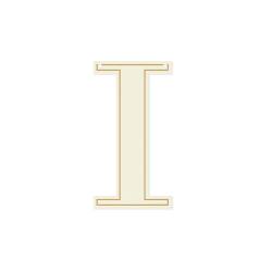 Light chipboard letter I, serif, 5pcs