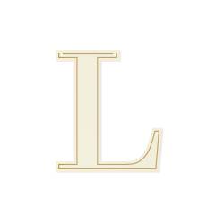 Light chipboard letter L, serif, 5pcs