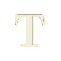 Light chipboard letter T, serif, 5pcs