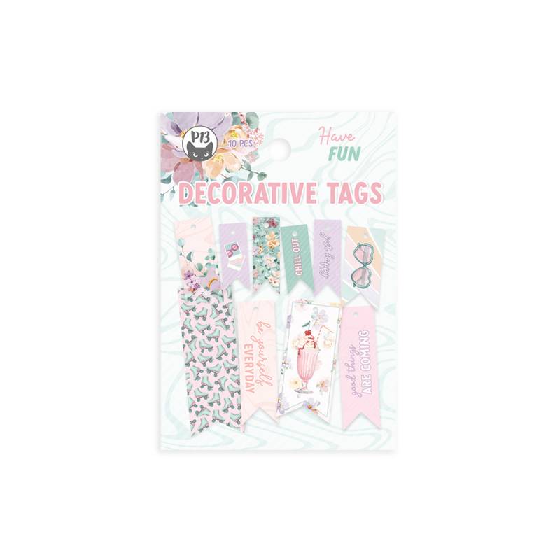 Decorative tags Have fun 02, 10pcs