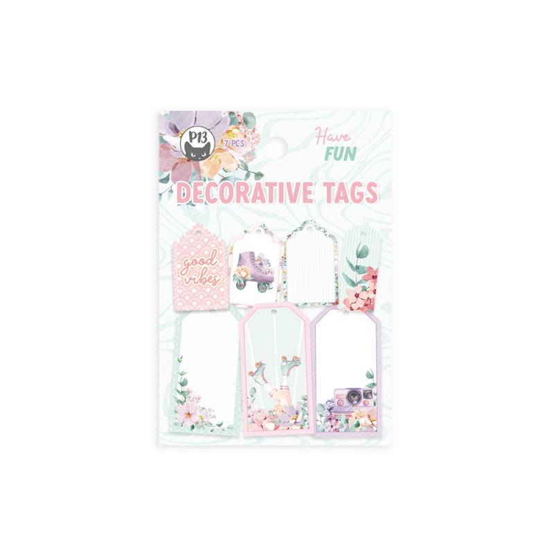 Decorative tags Have fun 03, 7pcs