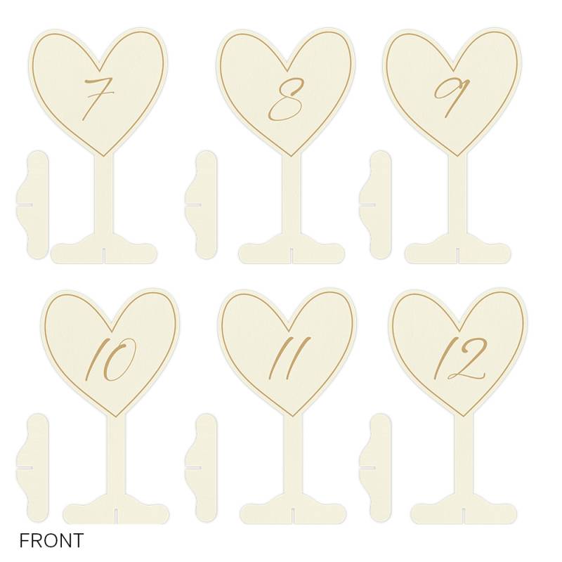 Light chipboard table stand In my heart, 7 - 12, 1 set, 8 x 4.5”