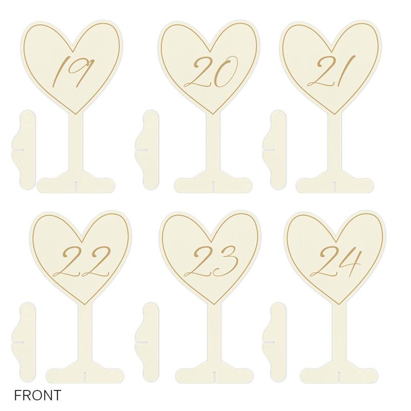 Light chipboard table stand In my heart, 19 - 24, 1 set, 8 x 4.5”