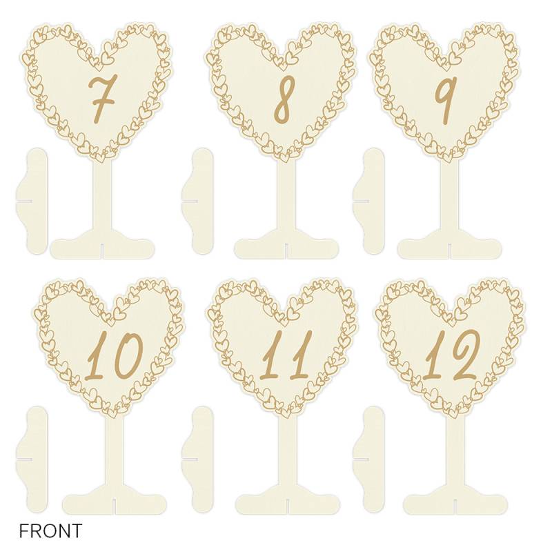 Light chipboard table stand Sweethearts, 7 - 12, 1 set, 8 x 4.5”