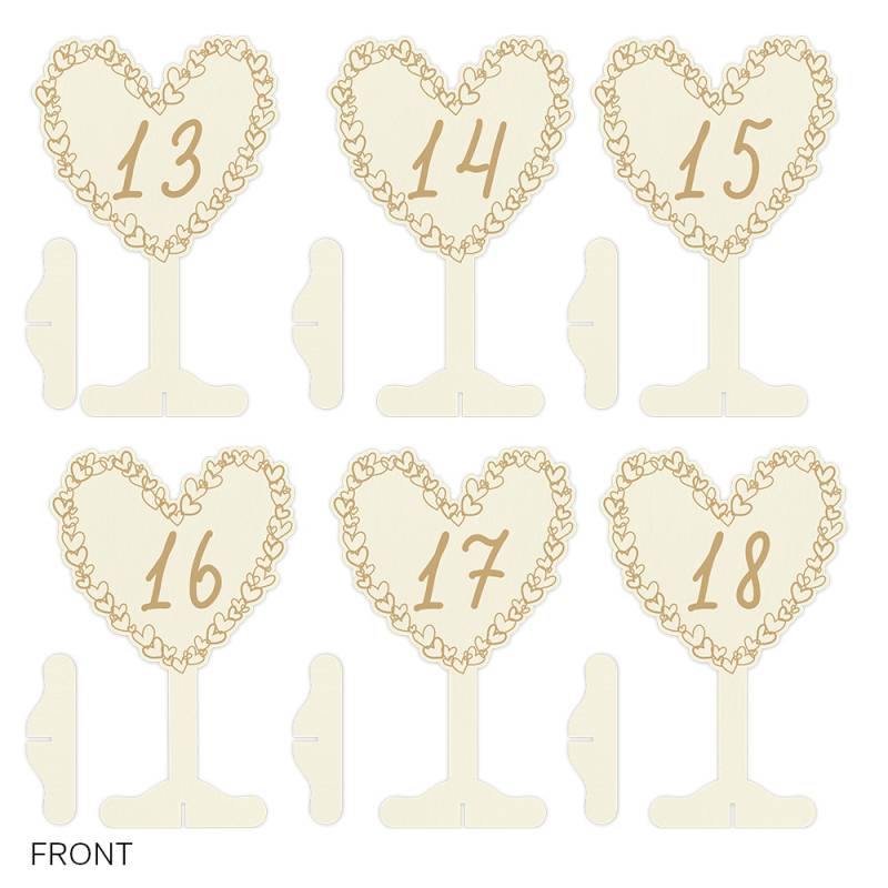 Light chipboard table stand Sweethearts, 13 - 18, 1 set, 8 x 4.5”