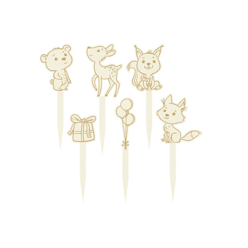 Cake topper Woodland Cuties - pets