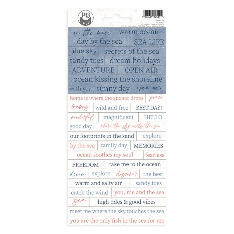 Paper stickers Sea la vie 01, 10,5 x 23cm