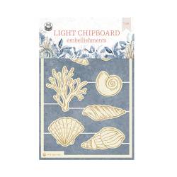 Light chipboard embellishments Sea la vie 03, 10x15cm, 7pcs
