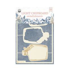Light chipboard embellishments Sea la vie 05, 10x15cm, 6pcs