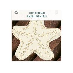 Light chipboard album base Sea La Vie - Starfish, 8x8", 1set