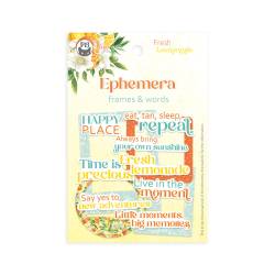 Ephemera set Frames and Words Fresh lemonade, 12pcs