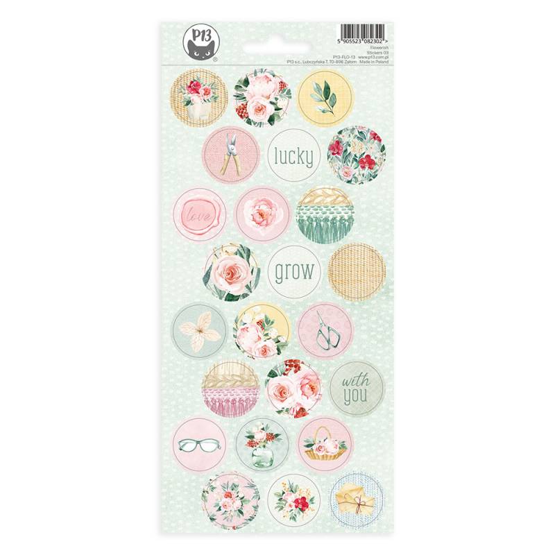Paper stickers Flowerish 03, 10,5 x 23cm