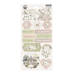Chipboard sticker sheet Love and lace 03, 10,5 x 22cm