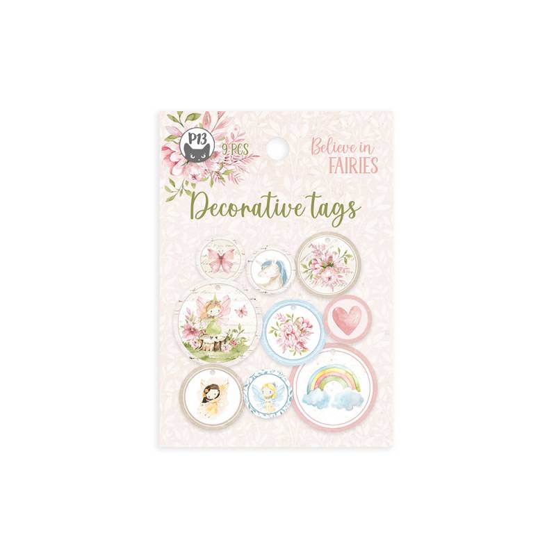 Decorative tags Believe in Fairies 01, 9pcs
