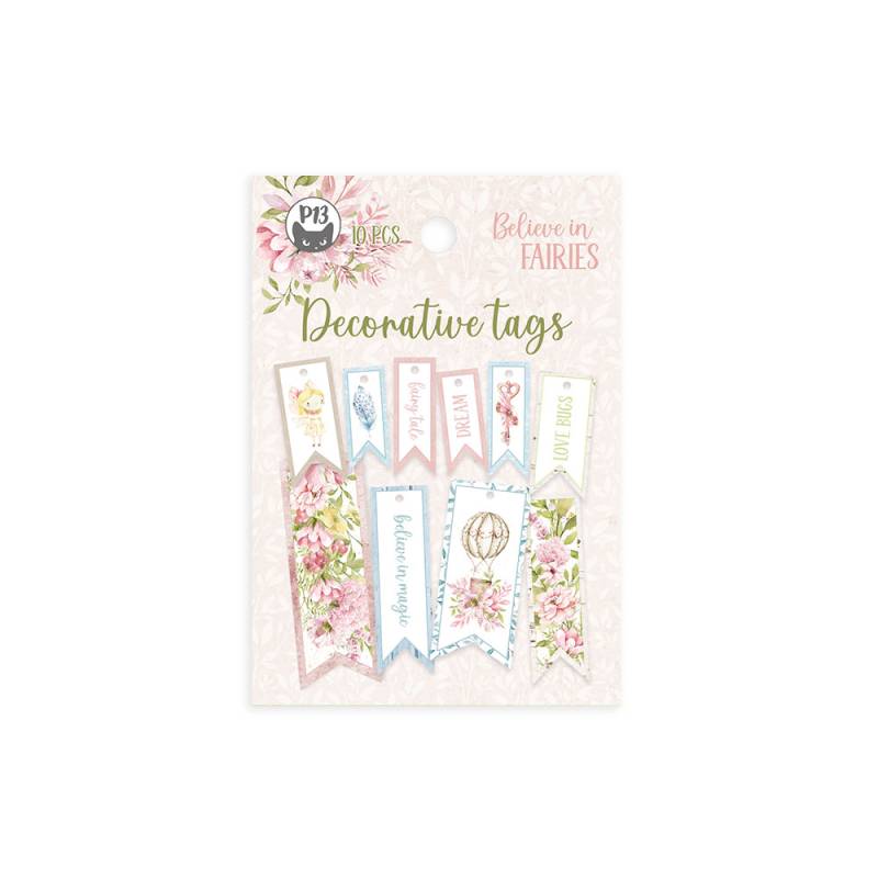 Decorative tags Believe in Fairies 02, 10pcs