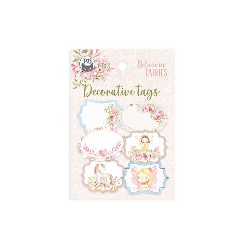 Decorative tags Believe in Fairies 04, 6pcs
