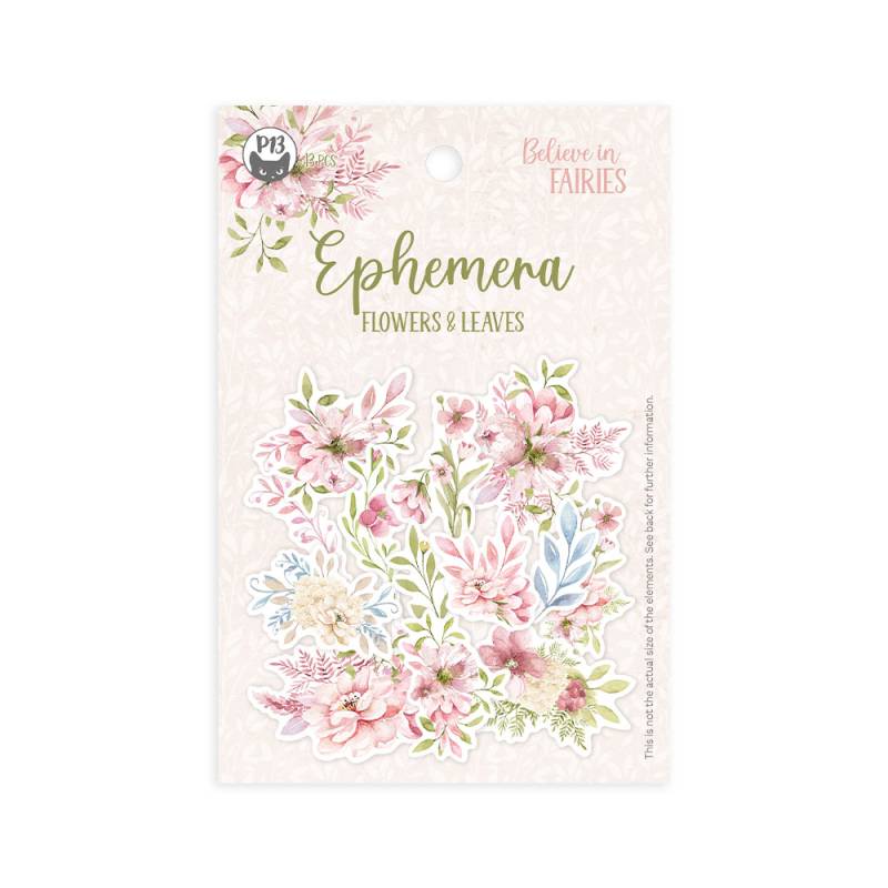 Ephemera set Flowers and leaves Believe in Fairies, 13pcs
