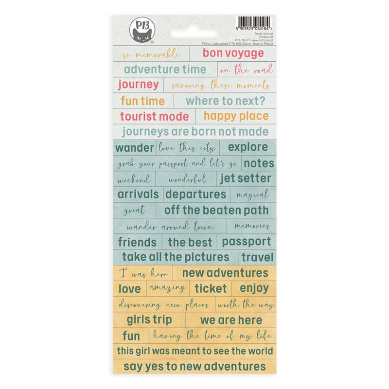 Paper stickers Travel Journal 01, 10,5 x 23cm