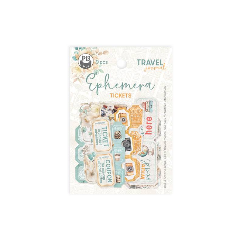 Ephemera set Tickets Travel Journal, 9pcs